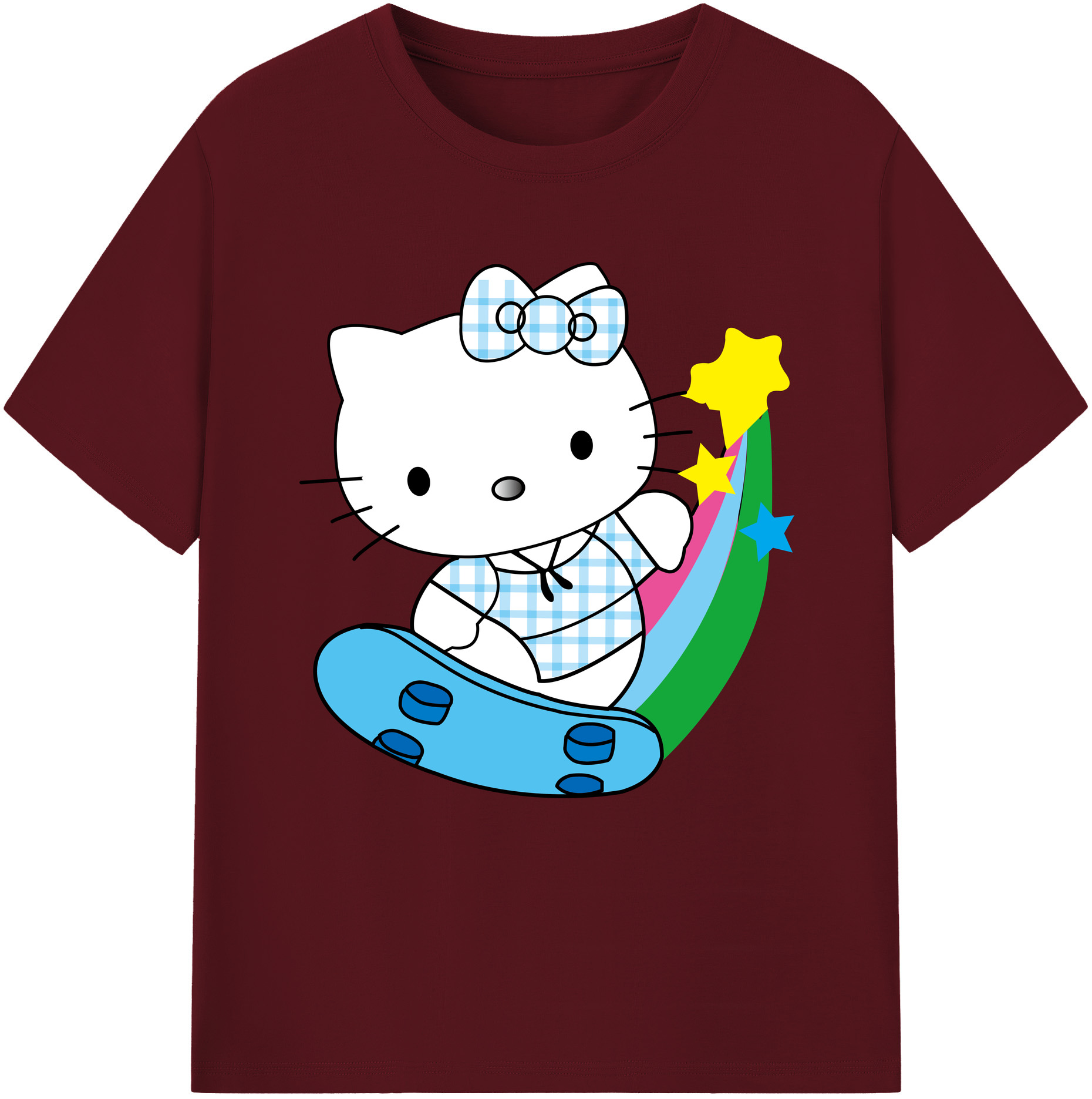 （画像用） Hello Kitty ハローキティ 綿100％半袖Tシャツ（フロントプリント）